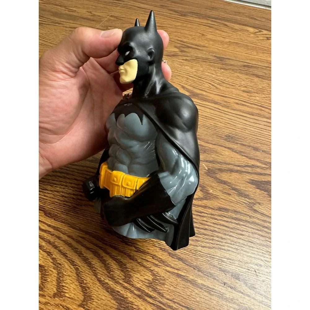 Justice League Batman Coin Bank DC Marvel 3D Toy Figure Piggy Bank PVC With Plug